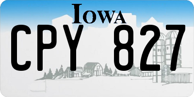 IA license plate CPY827
