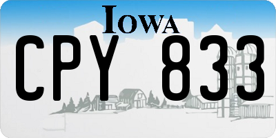 IA license plate CPY833