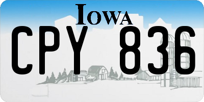 IA license plate CPY836