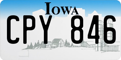 IA license plate CPY846