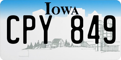 IA license plate CPY849