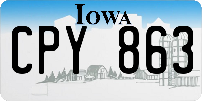 IA license plate CPY863