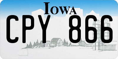 IA license plate CPY866