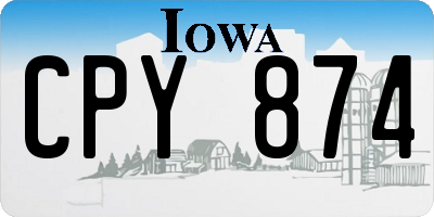 IA license plate CPY874