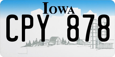 IA license plate CPY878