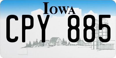 IA license plate CPY885