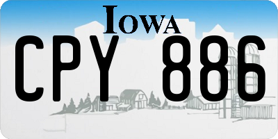 IA license plate CPY886