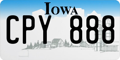 IA license plate CPY888