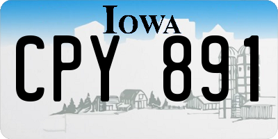 IA license plate CPY891