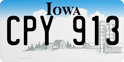 IA license plate CPY913