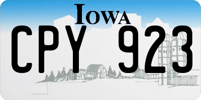 IA license plate CPY923