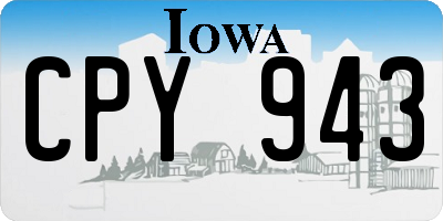 IA license plate CPY943