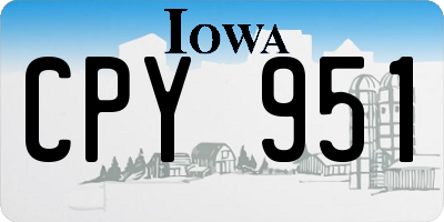 IA license plate CPY951
