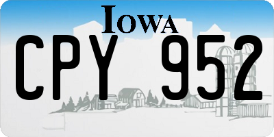 IA license plate CPY952