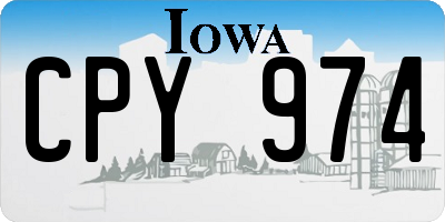 IA license plate CPY974