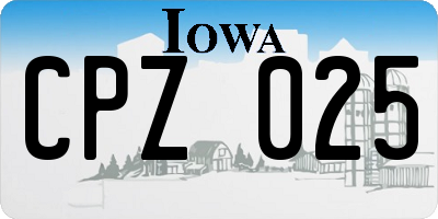 IA license plate CPZ025