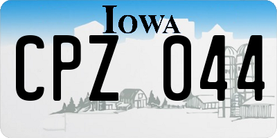 IA license plate CPZ044