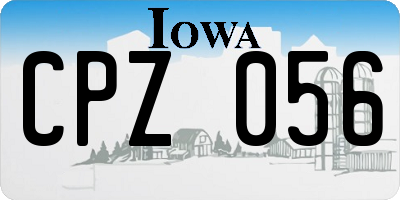 IA license plate CPZ056