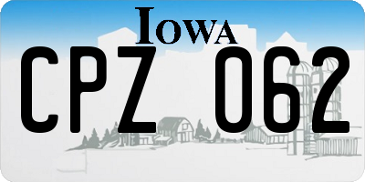 IA license plate CPZ062