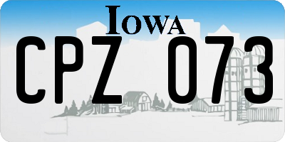 IA license plate CPZ073