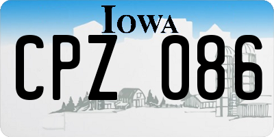 IA license plate CPZ086