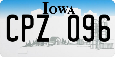 IA license plate CPZ096