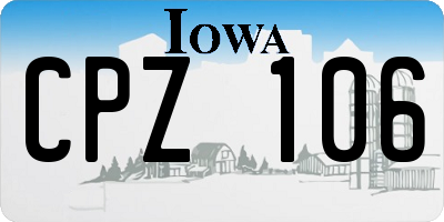 IA license plate CPZ106