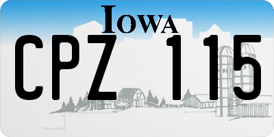 IA license plate CPZ115
