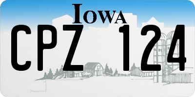 IA license plate CPZ124