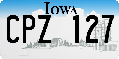IA license plate CPZ127