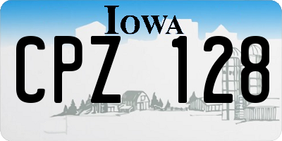 IA license plate CPZ128