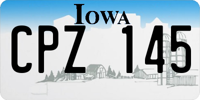 IA license plate CPZ145