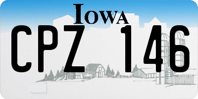 IA license plate CPZ146