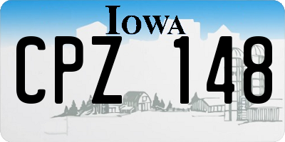 IA license plate CPZ148