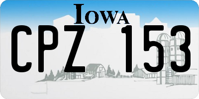 IA license plate CPZ153