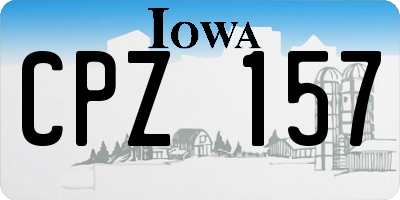 IA license plate CPZ157