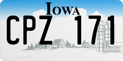 IA license plate CPZ171