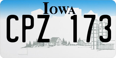 IA license plate CPZ173