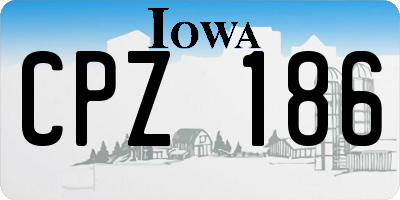 IA license plate CPZ186