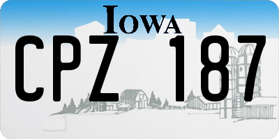 IA license plate CPZ187