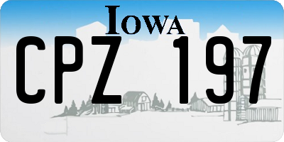 IA license plate CPZ197