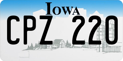 IA license plate CPZ220