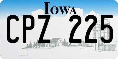 IA license plate CPZ225
