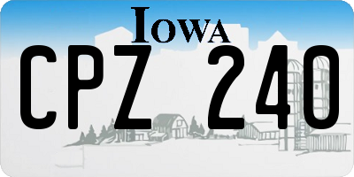 IA license plate CPZ240