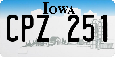 IA license plate CPZ251