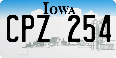 IA license plate CPZ254