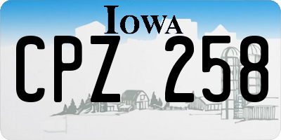 IA license plate CPZ258