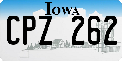 IA license plate CPZ262
