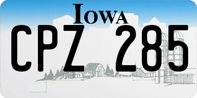 IA license plate CPZ285