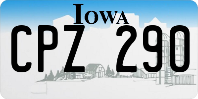 IA license plate CPZ290